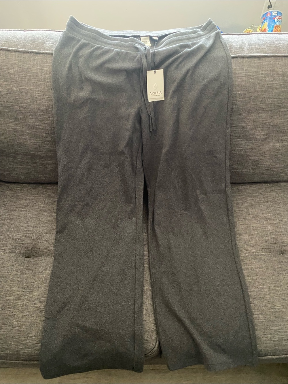 Aritzia women’s  Charcoal Gray Knit Drawstring Joggers